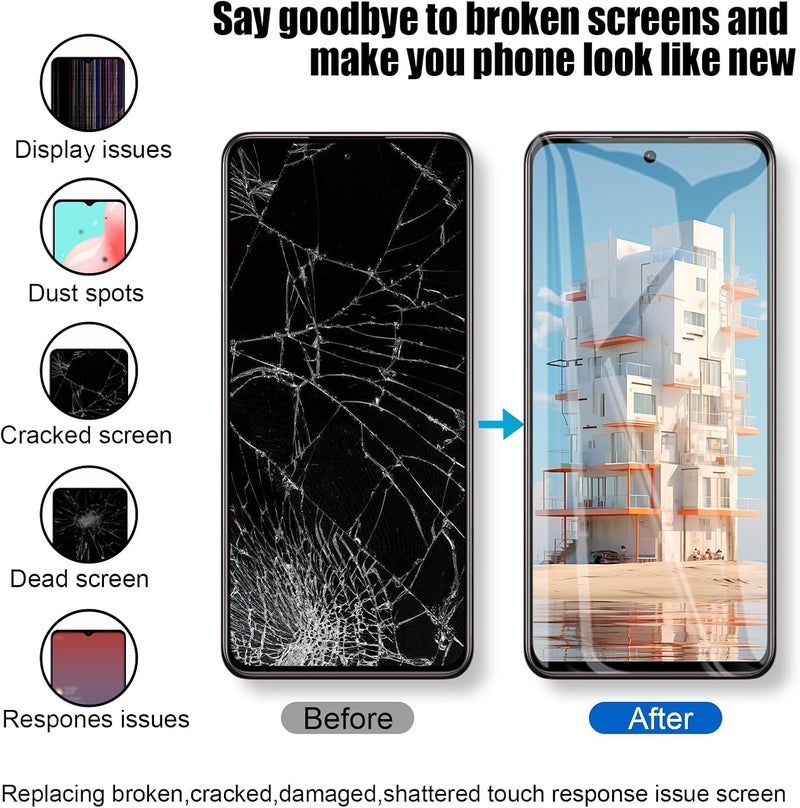 EFAITHFIX Store for Samsung Galaxy A51 A515 Screen Replacement with Frame 6.5 Inch LCD Display Digitizer for Samsung A51 A515U A515F A515FN/DS Screen Replacement Touch Screen Assembly with Repair Tools - Image 5